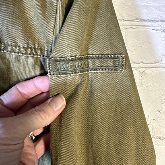 Abercrombie & Fitch Utility Outerwear Jacket Medium Military Green Hooded - Picture 5 of 13